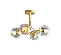 ksxnkhk Lampadario Moderno a Sospensione, lampadario a 6 luci in Metallo Dorato, Illuminazione Industriale Sputnik per Soggiorno, Sala da Pranzo, Camera da Letto, Cucina, Oro 1,49 x 37 cm