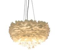 ksxnkhk Lampadario Moderno con Piume e Pendente in Cristallo, lampadario con Piume Bianche, lampadario Romantico e Femminile per la cameretta delle Ragazze, lampadario a Forma di Nuvola so