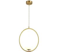 ksxnkhk Lampadario Moderno in Vetro, Illuminazione Semplice e alla Moda - Lampada da soffitto di Lusso Americano, Ottone Dorato, Soggiorno, lampadari Rotondi a LED