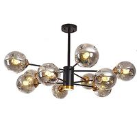 ksxnkhk Lampadario Sputnik Industriale Nero a 6 luci, E27, lampadario in Metallo, Lampada a Sospensione Regolabile in Altezza per Soggiorno, Camera da Letto, Sala da Pranzo, corridoio, ne