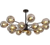 ksxnkhk Lampadario Sputnik Industriale Nero a 6 luci, E27, lampadario in Metallo, Lampada a Sospensione Regolabile in Altezza per Soggiorno, Camera da Letto, Sala da Pranzo, corridoio, ne