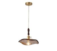 ksxnkhk Lampade a Sospensione, lampade a Sospensione Irregolari Creative per Isola Cucina con Paralume in Vetro e Finitura in Ottone Color Noce, lampade a Sospensione a 1 Luce per Isola cu