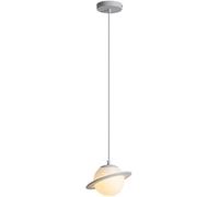 ksxnkhk Lampade a Sospensione Moderne nordiche Creative Planet Lampadario Camera da Letto Minimalista Piccola Lampada a Sospensione Crema Luna Comodino Lunga Linea Droplight Ambient LED Lu