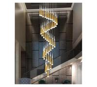 ksxnkhk Moderne lampade a Sospensione a LED per l'arredamento della casa, lampadari per Scale per Soggiorno, Illuminazione per Interni (App con Telecomando dimmerabile, 48 Teste Dorate)