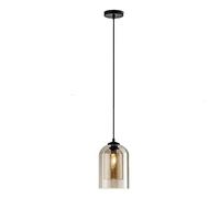 ksxnkhk Pendente in Vetro soffiato a Mano - Lampadario a Globo Mini Regolabile per Cucina, Sala da Pranzo e Bagno - Protezione per Gli Occhi e Design Elegante (Blu) (Ambra)