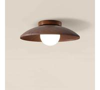 ksxnkhk Plafoniera per Camera da Letto Moderna e Minimalista, 3 Colori dimmerabili, Cupola a Grana, Illuminazione G9 per Ingresso, corridoio, Decorazione 30 cm (Colore Noce)