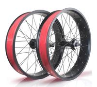 ksxnkhk Ruote per Bici Fat da 20/24/26X 4.0", Freni a Disco Anteriori e Posteriori, Albero Pieno, mozzi da 135 mm/195 mm 36 Fori, Raggi da 14 G per Ruota Libera Rotante da 7 a 10 Pollici,