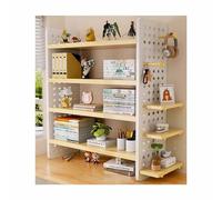 ksxnkhk Schreibtischaufsatz, Eckregal für den Schreibtisch, Organizer - platzsparendes Lagerregal aus Holz, modernes Ausstellungsregal für Home Office, Arbeitszimmer, einfache Montage (Gel