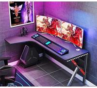 ksxnkhk Scrivania angolare a Forma di L, scrivania Resistente per Ufficio Domestico, postazione di Lavoro per PC Portatile, scrivania per Computer da Gioco, scrivania per Studio, Gestione