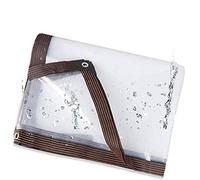 ksxnkhk Teloni Trasparenti Resistenti e Impermeabili 10x26 Piedi, Telo Trasparente con Occhielli, Copertura in telone Impermeabile, antistrappo e antistrappo - per Campeggio sul Tetto all'