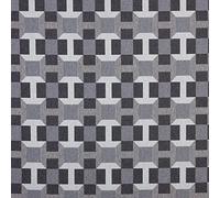 Kt KILOtela - Tessuto arredo - Gobelin - Tappezzeria - Scampolo: 100 cm lunghezza x 280 cm larghezza | A scacchi - Grigio ─ 1 metro