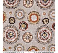Kt KILOtela - Tessuto arredo Stampato al Metro - Canvas - 280 cm di Larghezza - Prezzo per 50 cm | Mandala - Multicolore