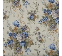 Kt KILOtela - Tessuto Arredo Stampato al Metro, Rivestire, Foderare, Divani, Tavolo, Sedia, Letto, Tende, Cuscini, Borse, Portafogli, 280 cm Altezza, Prezzo per 50 cm, Botanico, Foglie, Granato