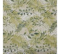 Kt KILOtela - Tessuto Canvas Stampato, Rivestire, Foderare, Divani, Tavolo, Sedia, Letto, Tende, Cuscini, Borse, 100 cm Lunghezza x 280 cm Altezza, Botanico, Foglie, Verde - 1 Metro