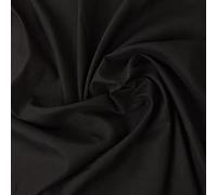 Kt KILOtela - Tessuto di Lino e Cotone, per Decorazione e Abbigliamento, Lavabile, Stirabile a 150°C, Nero, 50 x 150 cm