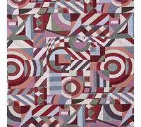 Kt KILOtela - - Tessuto di tappezzeria, gobelin Jacquard, scampolo da 100 cm di Lunghezza x 280 cm di Larghezza, Geometrico Picasso, Multicolore, 1 Metro
