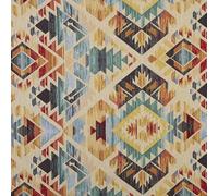 Kt KILOtela - Tessuto per tappezzeria, Jacquard Gobelino, sedie imbottite, cuscini, testiera, divano, borse, resistente all'usura, larghezza 280 cm, scelta di lunghezza 50 in 50 cm, etnico, Samba