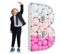 Kt Palloncino Lettera B Frame Board 5.2 Pollici, Display Gigante Mosaico Lettera Per Allestimento Feste, Sagoma Porta Palloncini Per Matrimoni Compleanni Eventi