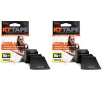KT Tape Original Cotton Uncut Nastro kinesiologico, Unisex, Original, Black, M (Confezione da 2)