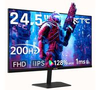 KTC 24.5'' Gaming Monitor 180Hz FHD,Fast IPS 1080P 1 ms, 128% sRGB HDR10,Freesync HDMI x 2/DP x 1 VESA Tilt Adjustable Xbox PS5 Switch (HDMI Cable Included)