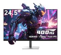 KTC 24.5 inch 400Hz 240Hz Gaming Monitor | Fast IPS 1ms | FHD 1080P Monitor | HDR 400 128% sRGB | HDMI x2, DP x2 |Tilt Adjustability Silver-Gray VESA 360Hz Monitor H25X7