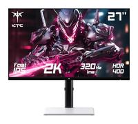 KTC Gaming Monitor 27 Pollici, 320Hz 300Hz, QHD Monitor bianco, Fast IPS, 1ms, 2K QHD 2560 x 1440P Schermo PC, Freesync & G-sync, 144% sRGB, HDR400, Luce blu bassa, VESA 100x100, DP1.4/HDMI 2.1, H27E6