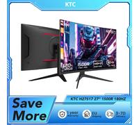 KTC Monitor Gaming Curvo 27 Pollici, 180Hz, 2K QHD 2560 x 1440p Schermo PC, VA 1500R Senza Cornice, 1ms, HDR, Computer Monitor con FreeSync & G-sync, Eye Care, VESA, DP 180Hz, HDMI 144Hz, H27S17