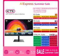 KTC H32T13 Monitor da gioco da 32 pollici, 2560x1440 QHD 16:9, frequenza di aggiornamento di 100Hz, precisione dei colori vivaci, connettività versatile con due porte HDMI e una porta DP - Nouvo