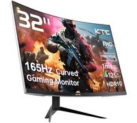 KTC Monitor da gioco curvo FHD 1080p da 32", VA 1500R, 165 Hz 1 ms, MPRT, FreeSync e G-Sync, 122% sRGB, DP/HDMI, VESA, HDR10, per videogiochi, casa, ufficio, business PC monitor