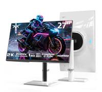 KTC Monitor Gaming 27" WQHD, 2560x1440, 210Hz, 1ms GTG, Fast IPS, Adaptive Sync, Bianco Schermo PC, HDR400, 131% sRGB, Altoparlanti Integrati, Luce blu bassa, VESA 100x100, DP1.4/HDMI 2.0, H27T6