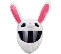 KTCINA Custodia per casco da moto, peluche, per moto, divertente, copertura per casco da moto, protezione contro polvere, urti, urti, graffi, accessori per caschi da moto (Lapin)