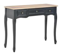 KTHLBRH 280046 Dressing Console Table with 3 Drawers Black Tavolo Consolle Moderno con Cassetti, Mobile d'Ingresso Compatto per Soggiorno