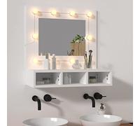 KTHLBRH Armadietto a specchio con LED bianco, 60 x 31,5 x 62 cm