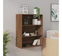 KTHLBRH Armadietto sospeso marrone effetto quercia, 69,5 x 32,5 x 90 cm, credenza per camera da letto, sidebang, dresser, adatto per cucina, camera da letto, sala da pranzo, soggiorno o corridoi