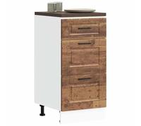 KTHLBRH Armadio base da cucina con ampio spazio di stoccaggio, materiale in legno di ingegneria resistente all'umidità e gambe regolabili per l'organizzazione degli utensili