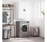 KTHLBRH Armadio da parete bianco pensile con design elegante e ampio spazio per l'organizzazione della casa 69,5 x 34 x 90 cm