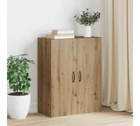 KTHLBRH Artisan - Mobile sospeso in rovere con ante a cerniera e ripiani, organizer moderno per interni, 69,5 x 34 x 90 cm