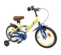 KTHLBRH Bicicletta per Bambini 14 Pollici in Acciaio per 3-5 Anni | Acciaio resistente,manopole gomma,stelo a vite,parafanghi,manubrio e sella regolabili,sella anatomica,uso su asfalto,parchi