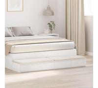 KTHLBRH Cassetti per letto con cassetto bianco Comodino Minimalista con cassetti, Mobile portaoggetti per camera da letto moderno, 135 x 36,5 x 16,5 cm