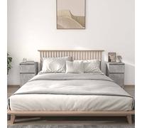KTHLBRH Comodini 2 pz Grigio Cemento 40x35x70 cm, Tavolino, Comodini, design elegante e funzionale per arredare la tua camera da letto con stile
