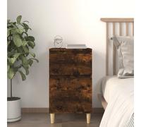 KTHLBRH Comodino Rovere Fumo 40x35x70 cm, Tavolino, Comodini, design elegante e funzionale per arredare la tua camera da letto con stile