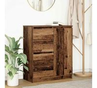 KTHLBRH Credenza con cassetti Vecchia credenza in legno con ampio stoccaggio, cassetti e porta per organizzazione e ordine domestico. 71x35x84 cm Legno ingegneria
