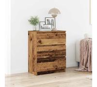 KTHLBRH Credenza in legno vecchia credenza Minimalista con 3 cassetti, mobile per la casa e il soggiorno. 60x35x76 cm Legno di ingegneria