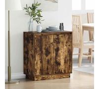 KTHLBRH Credenza moderna in legno, 71 x 34,5 x 75 cm, con luci a LED e ripiani da tavolo, per riporre in salotto e sala da pranzo, con ante lisce e design decorativo