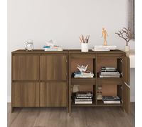 KTHLBRH Credenza multiuso, per camera da letto, credenza, adatta per soggiorno, camera da letto, 2 pezzi, rovere marrone, 70 x 41 x 75 cm, materiale in legno