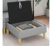KTHLBRH Divano con Stoccaggio Tessuto Quadrato Marrone | Contenitore Nascosto, Struttura Compensato, Schiuma Ergonomica, 1 Posto
