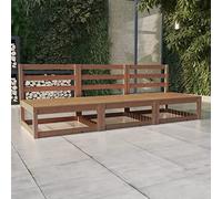 KTHLBRH Divano da giardino a 3 posti, per esterni, adatto per giardino, veranda, balcone, legno massello di pino