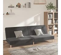 KTHLBRH Divano letto 2 posti in tessuto grigio scuro divano letto 2 posti, convertibile e comodo per piccoli spazi