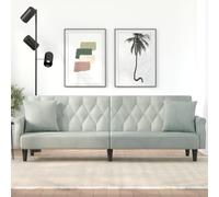 KTHLBRH Divano letto con braccioli in velluto grigio chiaro, divano soggiorno, mobili per il soggiorno, divani e divani, complemento perfetto per il vostro soggiorno o camera degli ospiti