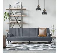 KTHLBRH Divano letto con braccioli in velluto grigio scuro, divano da soggiorno, mobili per la seduta, divani e divani, complemento perfetto per il vostro soggiorno o camera degli ospiti